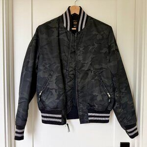 Todd Snyder x Golden Bear camo bomber jacket — Dark Gray/Black nylon — US Medium